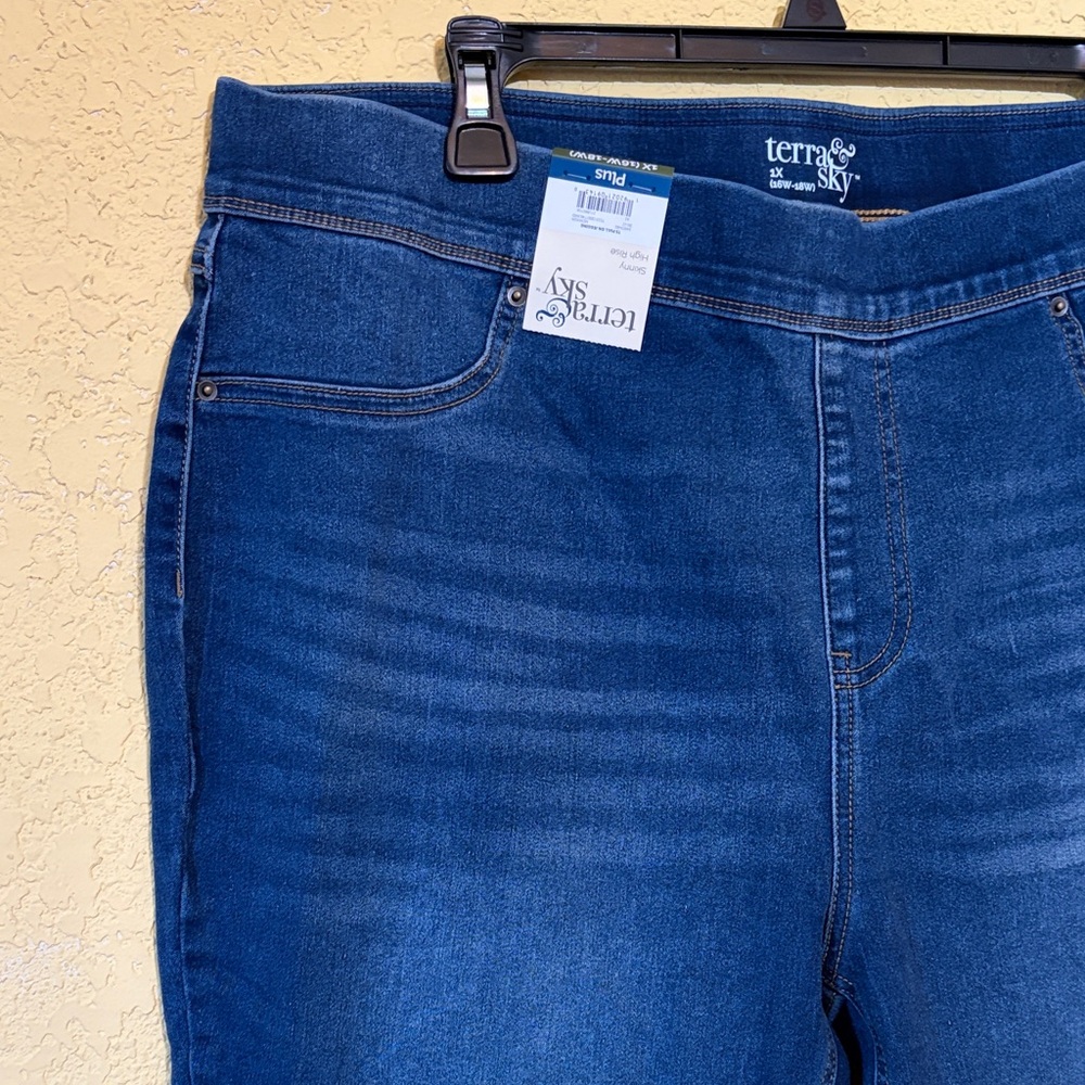 Terra & Sky High Rise Dark Blue Jeans